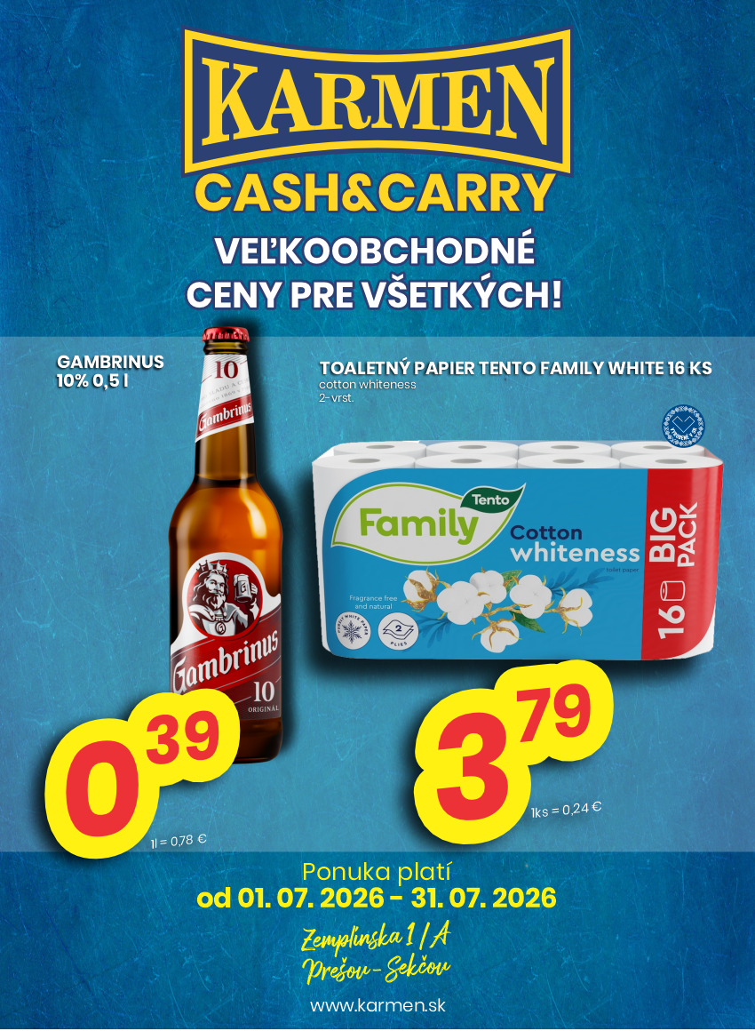 Karmen - Veľkoobchodné ceny pre všetkých