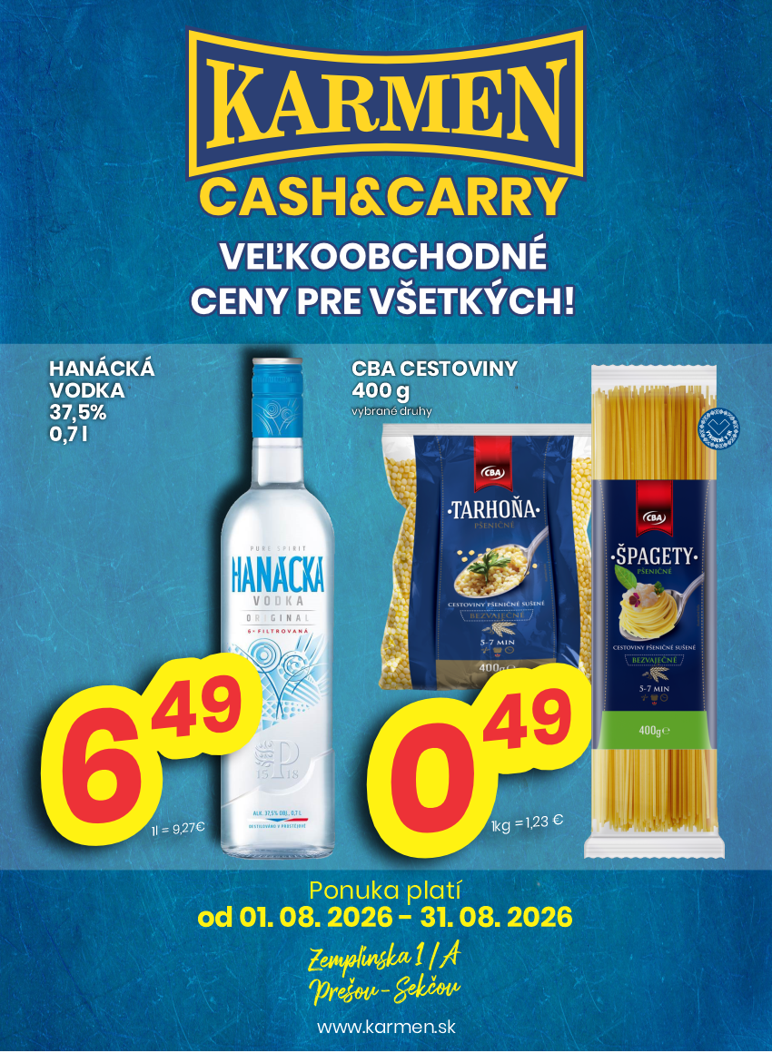 Karmen - Veľkoobchodné ceny pre všetkých