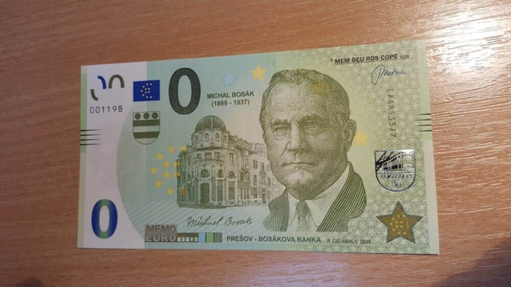 Prešov má suvenírovú bankovku s Michalom Bosákom