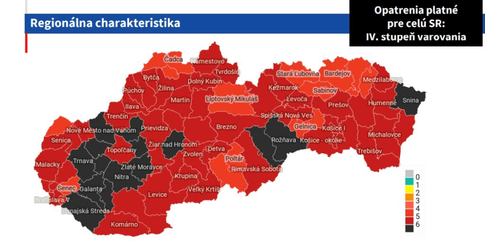 Podľa Covid automatu je okres Prešov v tmavočervenej zóne