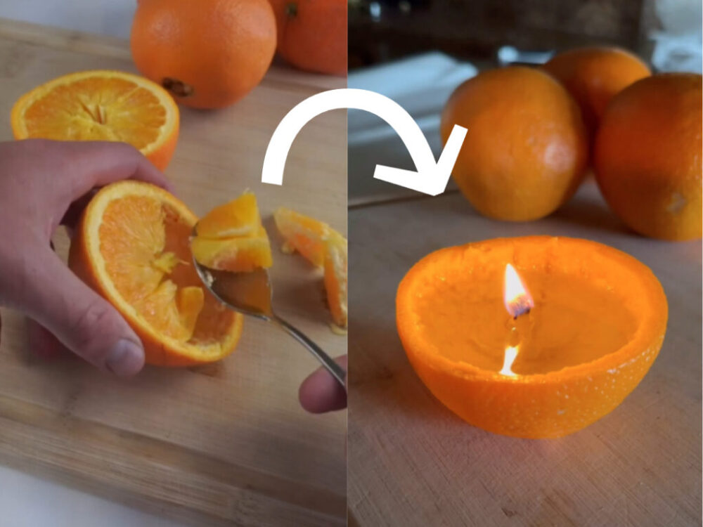 Prírodná sviečka, ktorá sa nedá porovnať s najlepšími sójovými sviečkami. Vyrobíte si ju z obľúbeného citrusového ovocia