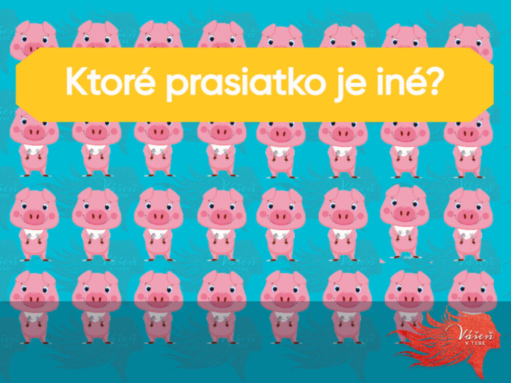 Test pozornosti: Ktoré prasiatko je iné? Cvičenie dobré pre mozog