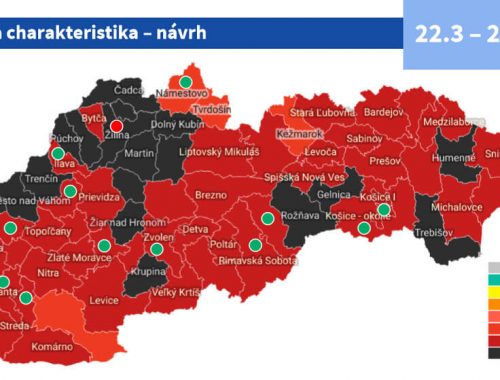 Núdzový stav znova predĺžili, Prešov je stále bordový