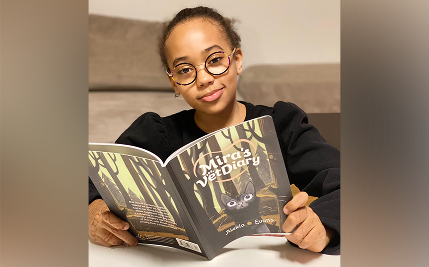 Alexia Evans,10-ročná slovenská spisovateľka, vydáva svoju druhú knižku