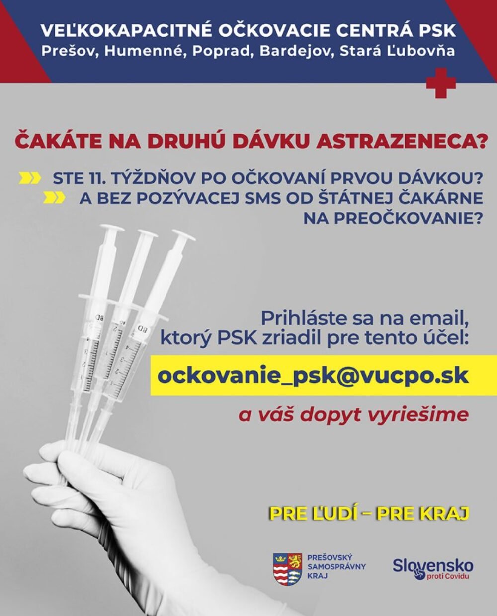 Župa zriaďuje špeciálny email pre čakateľov na preočkovanie AstraZenecou