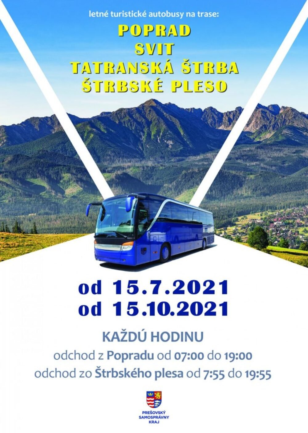Prešovský kraj zavádza letný turistický spoj Pod Tatrami