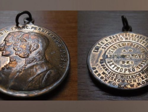 Pamätné medaily na vojenské manévre v okolí Stropkova a Svidníka konané v septembri roku 1911