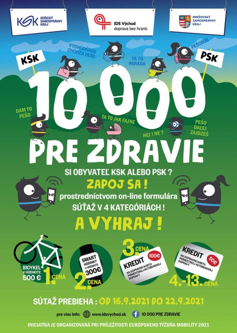 Prešovský kraj v rámci Európskeho týždňa mobility podporí ekologickú dopravu
