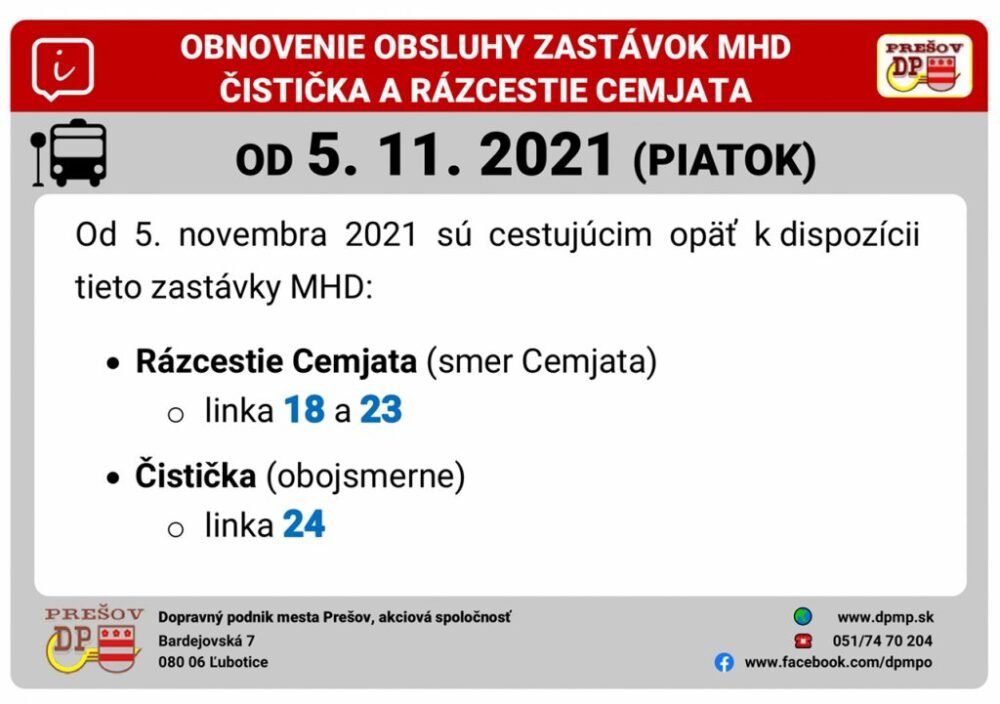 Zmeny v premávke MHD počas najbližších dní