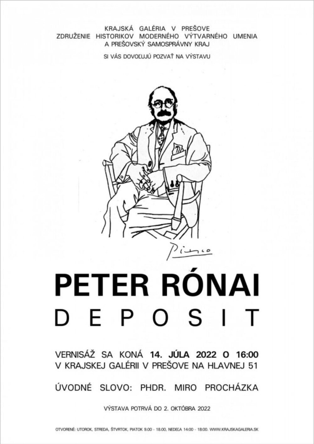 galeria -Ronai pozvanka Autorskú výstavu Petra Rónaia Deposit otvoria v štvrtok