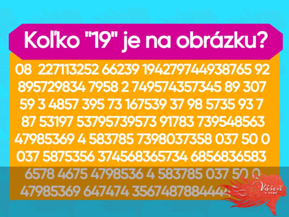 Test pozornosti: Skontrolujte, či sa váš mozog prebudil do práce
