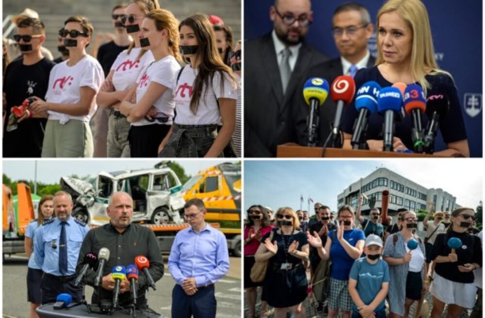Top foto dňa (20. jún 2024): Štrajk zamestnancov RTVS, Deň bezpečnosti na cestách aj strategická investícia baterkárne v Šuranoch