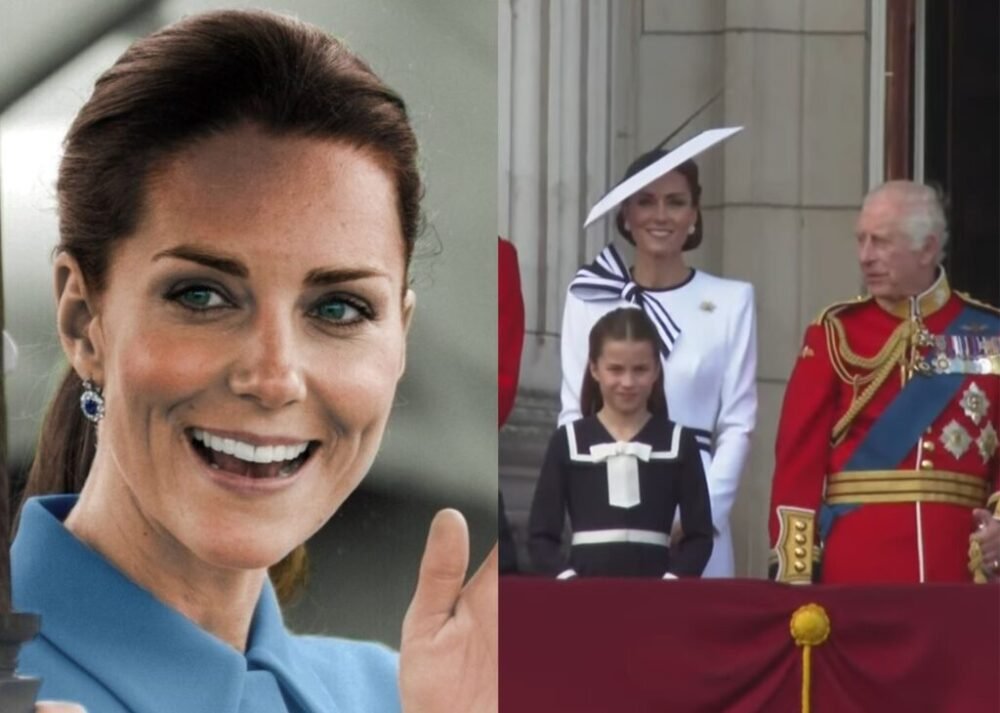 Kráľovská rodina na balkóne Buckinghamského paláca. Všetky oči na vojvodkyni Kate. Dokázala to