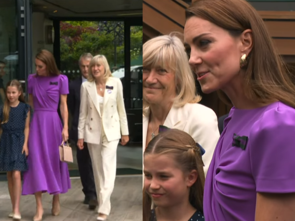 Vojvodkyňa Kate na finále Wimbledonu. Je to jej druhé vystúpenie v tomto roku. Nebola sama