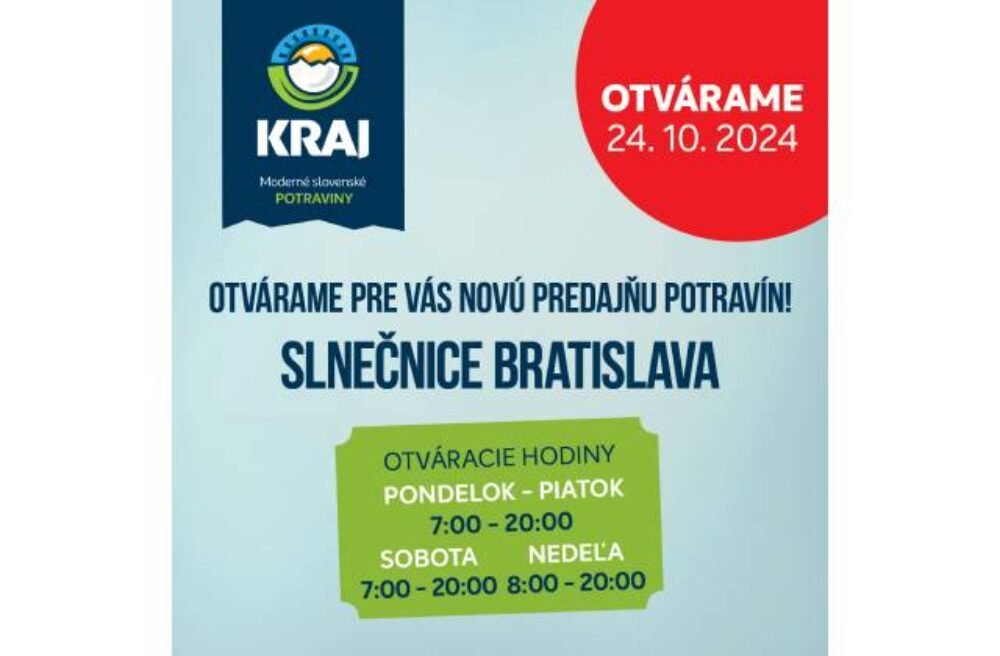 KRAJ otvára predajňu vo štvrti Slnečnice