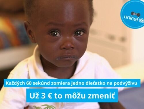 Zbierka Modrý gombík UNICEF 2025 pomôže podvyživeným deťom