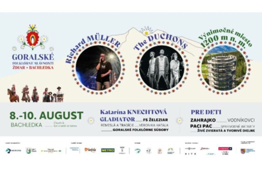 Pod Tatrami sa bude oslavovať – goralská kultúra, koncert Richarda Müllera, The Duchons, skupiny Gladiator a Katky Knechtovej