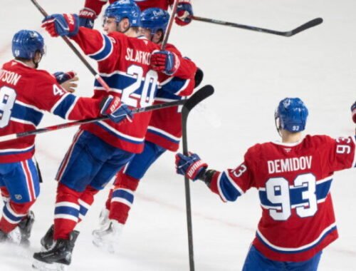 Gólový návrat Slafkovského a Caufielda a suverénny Montreal vedie v sérii nad Buffalom 2:1 – VIDEO