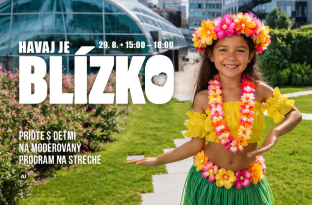 Aloha, leto! V CENTRALE sa deti rozlúčia s prázdninami veľkou havajskou párty na zelenej streche nákupného centra